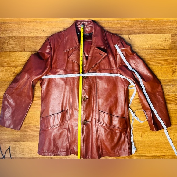 70s Vintage Brown Leather Jacket with Removable Faux Fur Lining - Picture 7 of 9